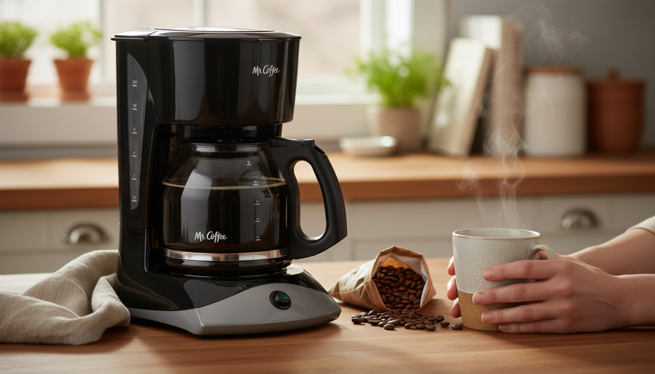 12-Cup Coffee Maker: Auto-Pause, Glass Carafe, Easy Pour