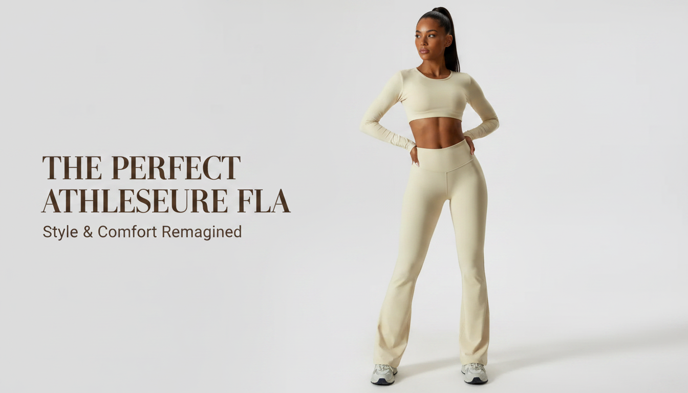 Breathable High-Waisted Flared Leggings with Push-Up Fit